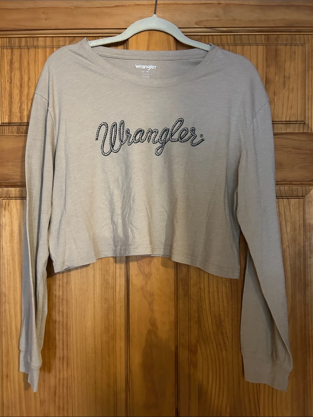 Wrangler Cropped Long Sleeve Top - L